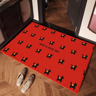 马年红色入户门地垫2025新款 喜庆防滑除尘耐磨脚垫玄关家用地毯子