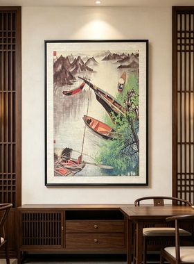 现代简约中式客厅装饰画玄关沙发背景墙佛像观音关羽钟馗定制挂画