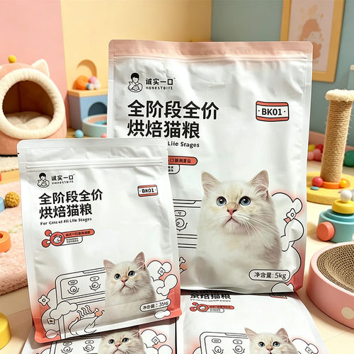诚实一口烘焙猫粮O80原bk01幼成猫全阶段全价1.35/5kg 海洋之星