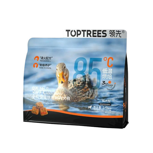 领 先烘焙鲜肉犬粮全价低温中小型泰迪成幼犬全期鸭肉梨狗粮1.5kg