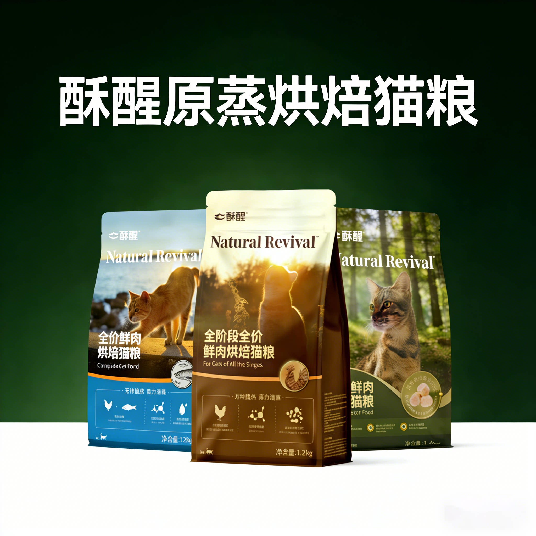 酥醒鲜肉低温烘焙猫粮美毛全阶段图片