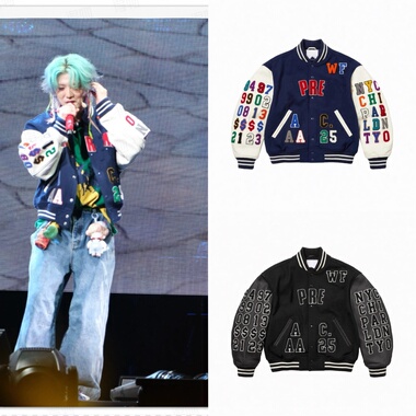 SS25  Praises Varsity Jacket 植绒美式棒球服夹克外套 男女同款