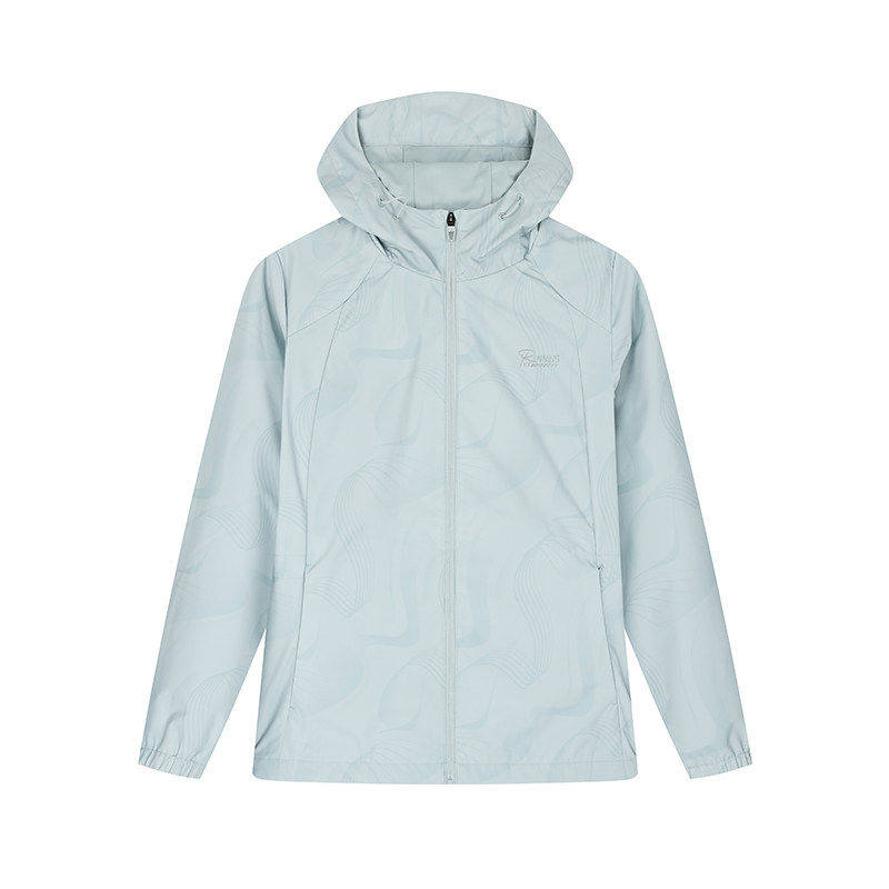 361度女士风衣连帽新品2026春秋运动服防风绒里跑步外套