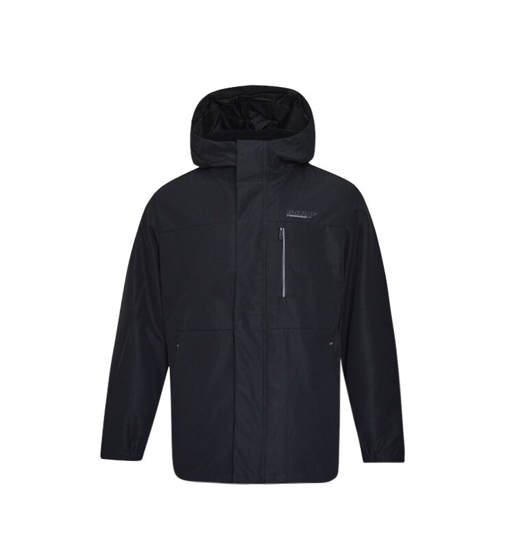 361 학위 남성용 벨벳 윈드 브레이커 2023 겨울 따뜻한 후드 벨벳 안감 자켓 자켓 분리형 남성용 2 피스 세트