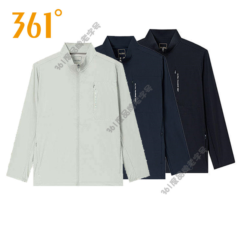 361度男装单风衣轻薄外套2026夏季新品立领综训运动服透气防晒衣