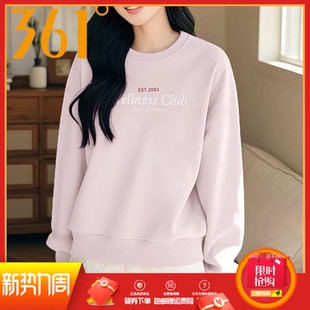 针织保暖圆领套头衫 潮流百搭休闲上衣 新款 361运动卫衣女春秋季
