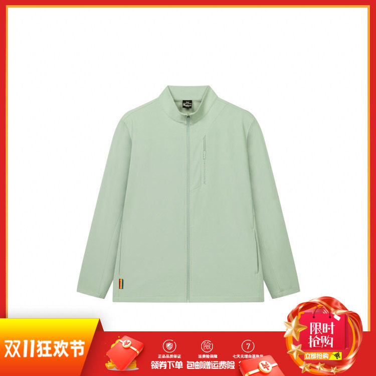 361男装2025春季新品梭织透气单风衣综训运动外套连帽开襟上衣男