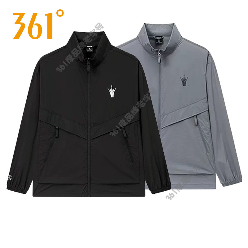 361度男装立领单风衣2026夏季新品篮球遮阳外套轻薄运动服防晒衣