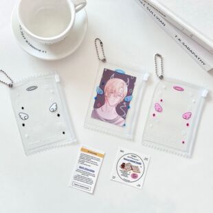 跨境Monvkaka天使翅膀拉链卡套收纳袋随机卡收纳卡包卡套谷美吧唧