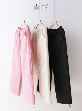 轻盈夹棉加厚保暖棉裤 宽松显瘦阔腿裤休闲长裤子 5SP628