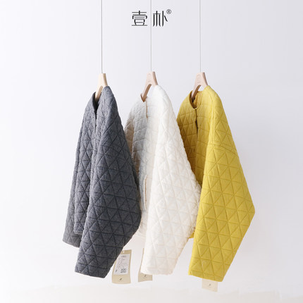 冬季新款刀切棉绗棉加厚短款小棉衣 保暖菱格棉服外套 4SP352