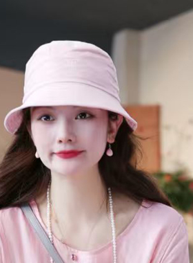 女士夏季防晒透气百搭渔夫帽时尚洋气出游遮阳帽 MZ26326