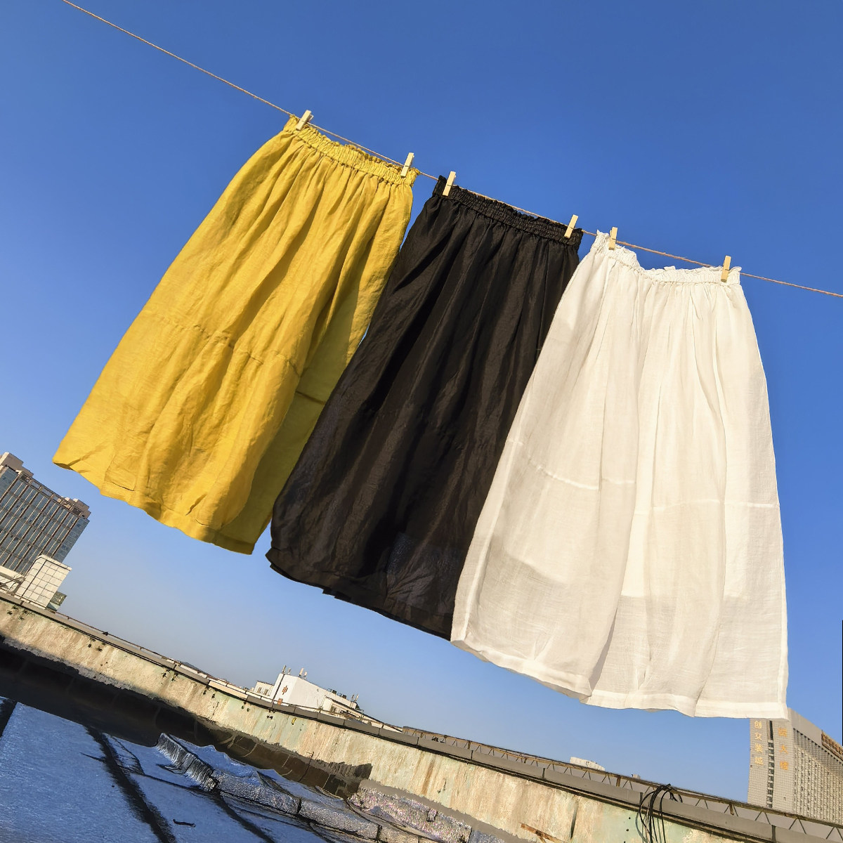 文艺松紧腰纯色百搭苎麻半身裙 显瘦洋气花苞裙中长裙 528TK,女装/女士精品,半身裙,淘宝优惠券,粉丝福利购,淘宝优惠卷