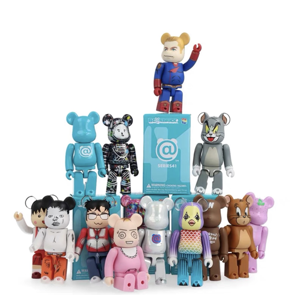 Bearbrick 100% Series积木熊41代积木熊盲盒积木熊小丸子奥特曼