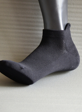 特价清仓日系透气网眼靠背不咯脚全棉春夏季短筒黑色运动袜男袜子