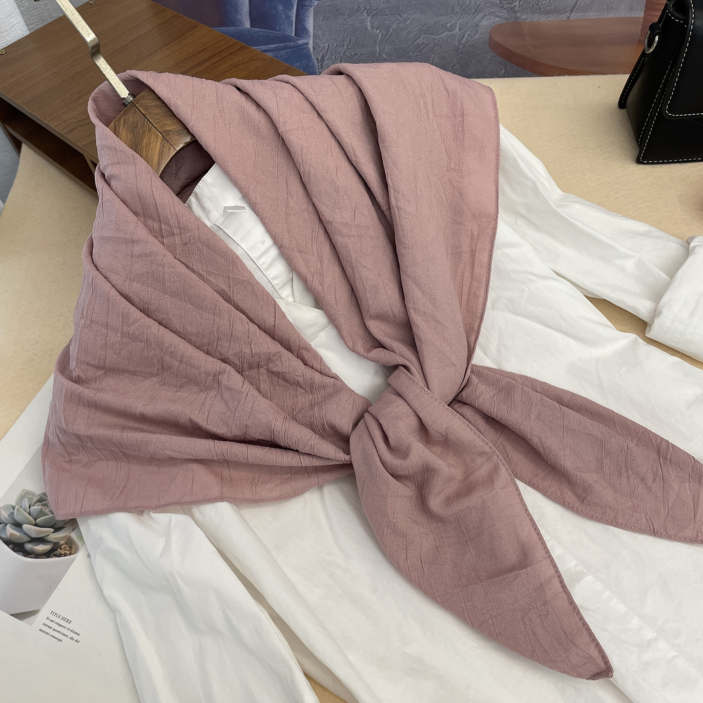 2025新款纯色棉麻丝巾女装饰披肩