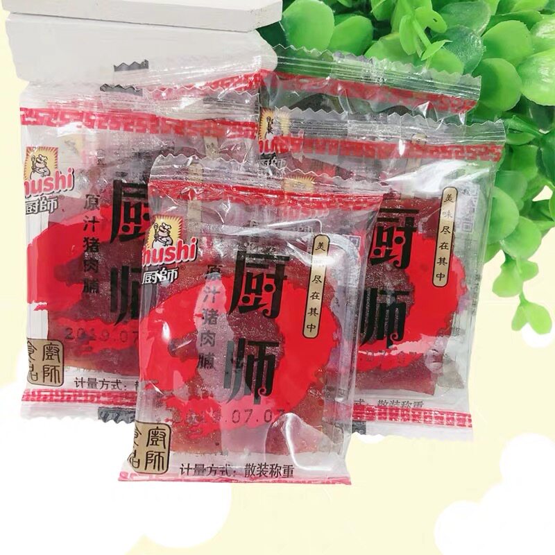 厨师原汁猪肉脯500克猪肉脯 靖江厨师猪肉干250g称重散独立小包