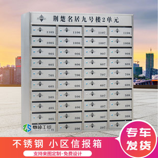 定制小区信报箱不锈钢牛奶箱户外别墅信箱报刊通邮防雨挂墙信奶箱