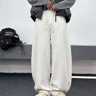冬季男士运动宽松卫裤休闲裤抽绳运动裤百搭长裤不鼓包裤脚调节