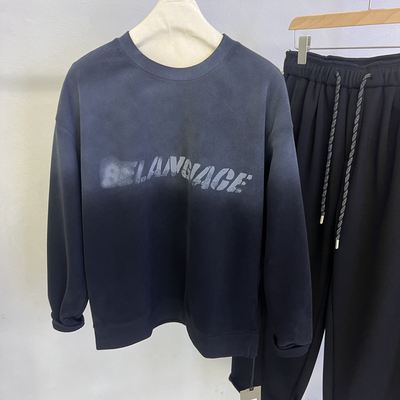 2025冬季新款黑色圆领卫衣