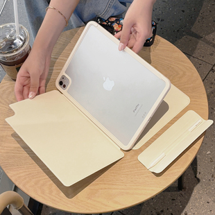 ipad保护壳磁吸双面夹pro11全包防护新款air7保护套可拆分笔袋边框散热苹果12.9寸防摔旋转支架13平板壳轻薄5