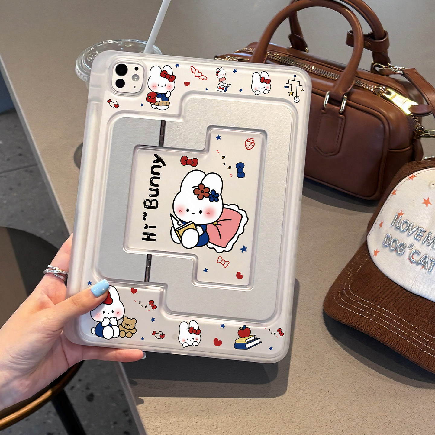 新款ipad支点壳适用苹果ipad11保护壳air8保护套pro11寸平板壳mini7无盖支架轻薄防弯摔专用外壳带笔槽10可爱