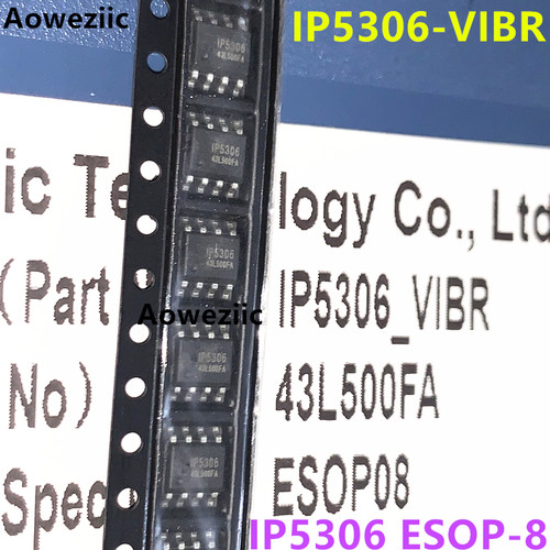IP5306-VIBR ESOP-8 IP5306 2.1A充电2.4A放电高集成度移动电源IC