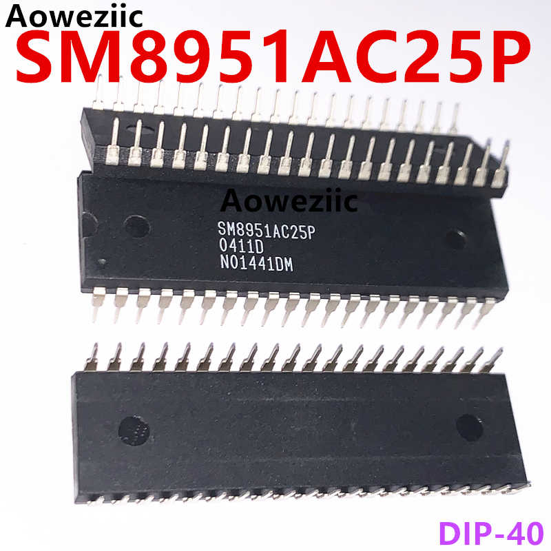SM8951AC25P DIP-40 SM8951AC25 嵌入4/8KB闪存的8位微控制器芯片
