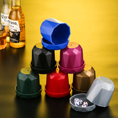 带底座筛盅色子套装 酒吧ktv娱乐用品夜店加厚防摔摇色子骰盅甩盅