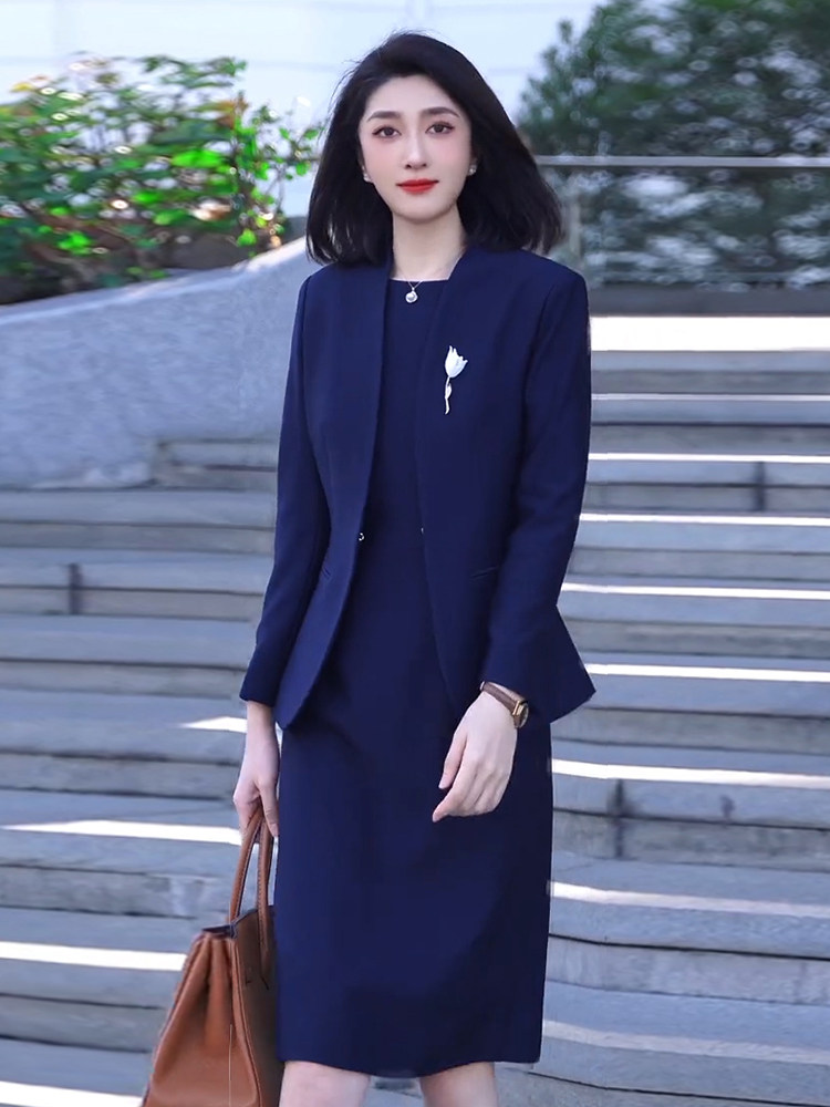 HAN MINGYA TEMPERAMENT PROFESSIONAL DRESS 2024 SPRING NEW HOST BEAUTY SALON MANAGER PROFESSIONAL SUIT JACKET