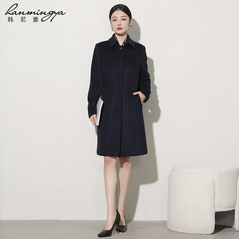 韩茗雅高端职业毛呢外套女2023