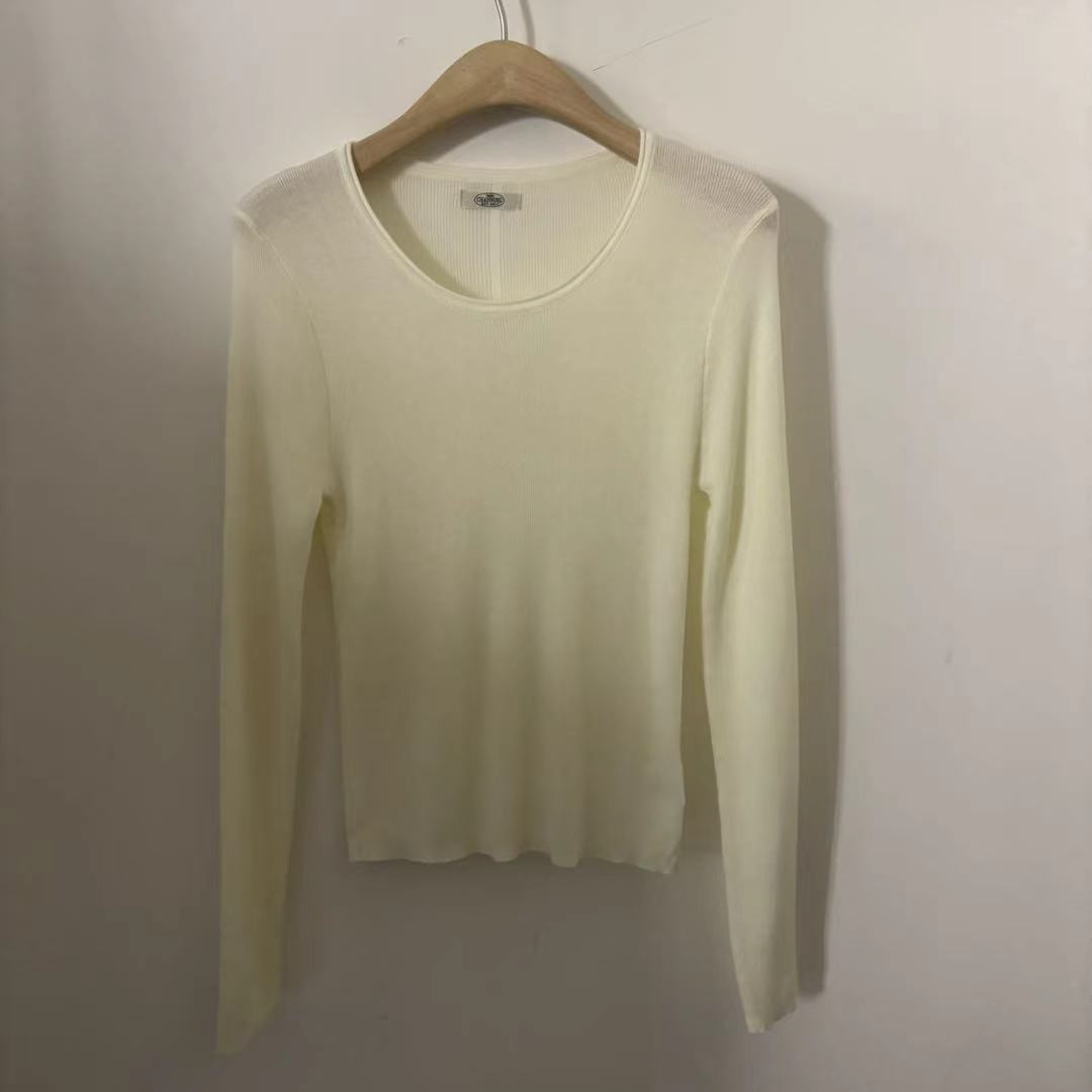 【雪姐专属】舒适零负担内搭打底衫正肩长袖T恤女秋圆领上衣3030