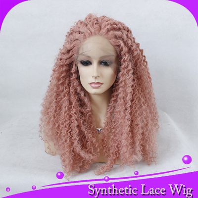 非洲小卷afro kinky curly wig表演演出直播高温丝化纤蕾丝假发