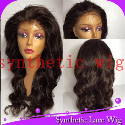 自由分大卷蕾丝整定假发头套wavy synthetic lace wig高温丝化纤