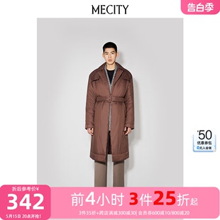 冬季 国货MECITY男士 棉服 3件25折起 潮流收腰外套宽松翻领中长款