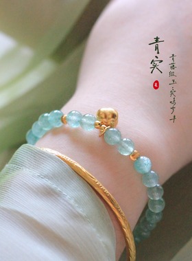 国风礼物足银999柿柿如意手链