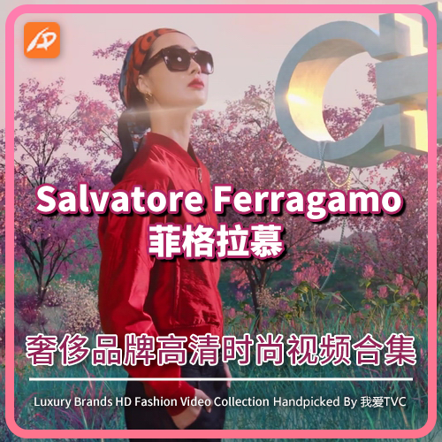 菲拉格慕时尚奢侈品牌视频广告女装包包香水高清电视大屏循环播放