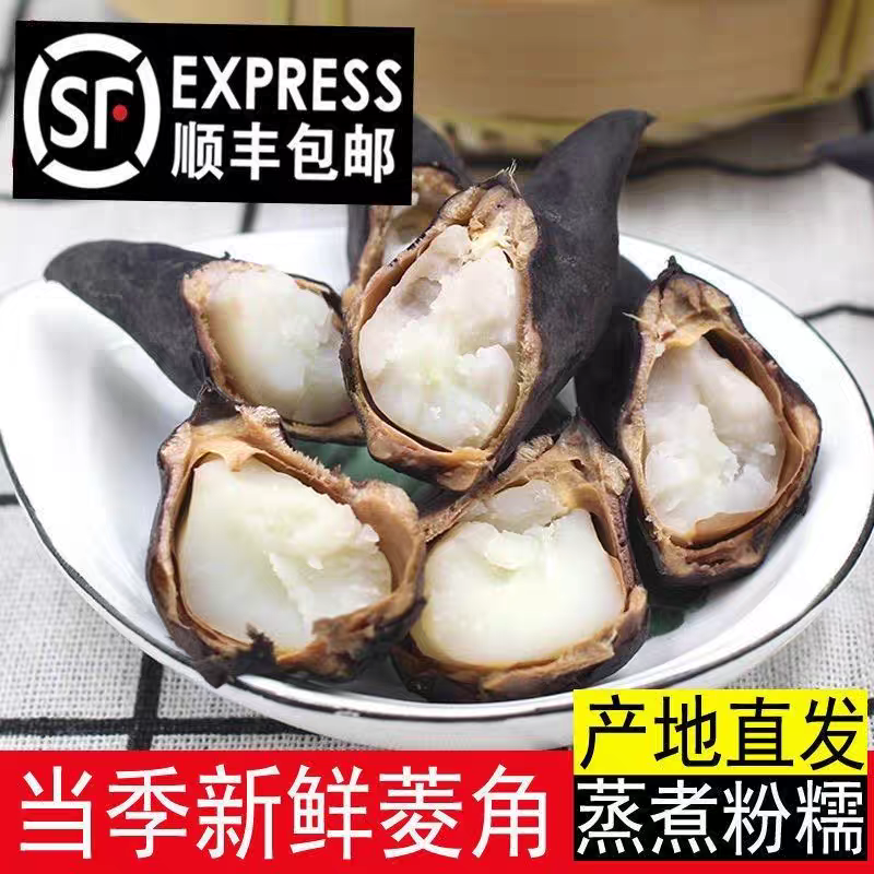 湖北特产老菱角大菱角青菱洪湖新鲜生菱角粉糯黑棱角莲角1/3/5斤