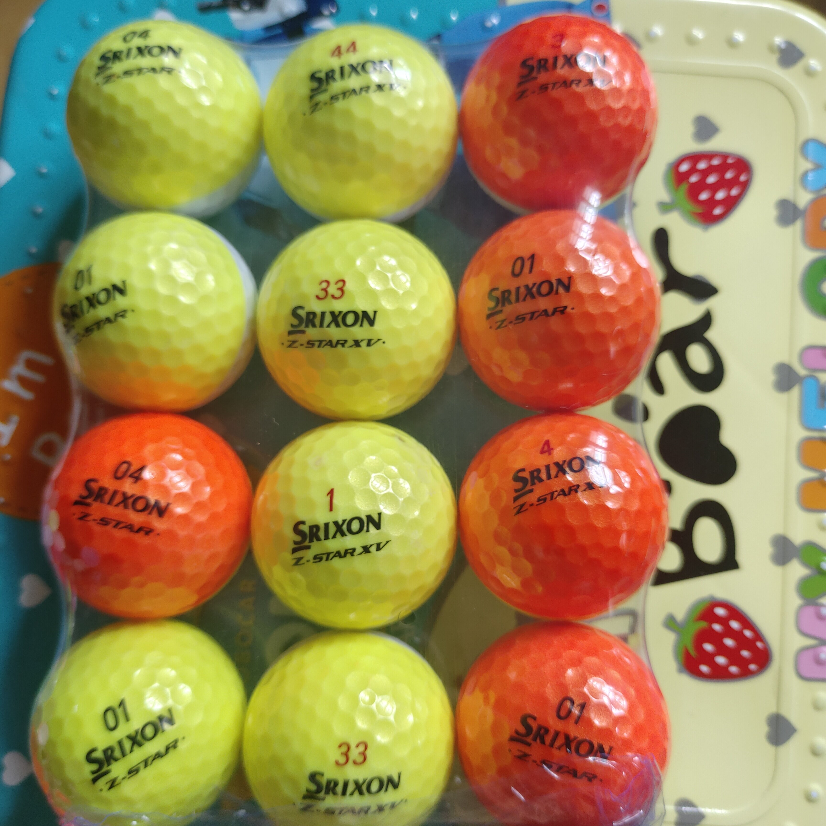 双色彩色品牌Srixon二手球高尔夫球三四层高品质远距离比赛下场用