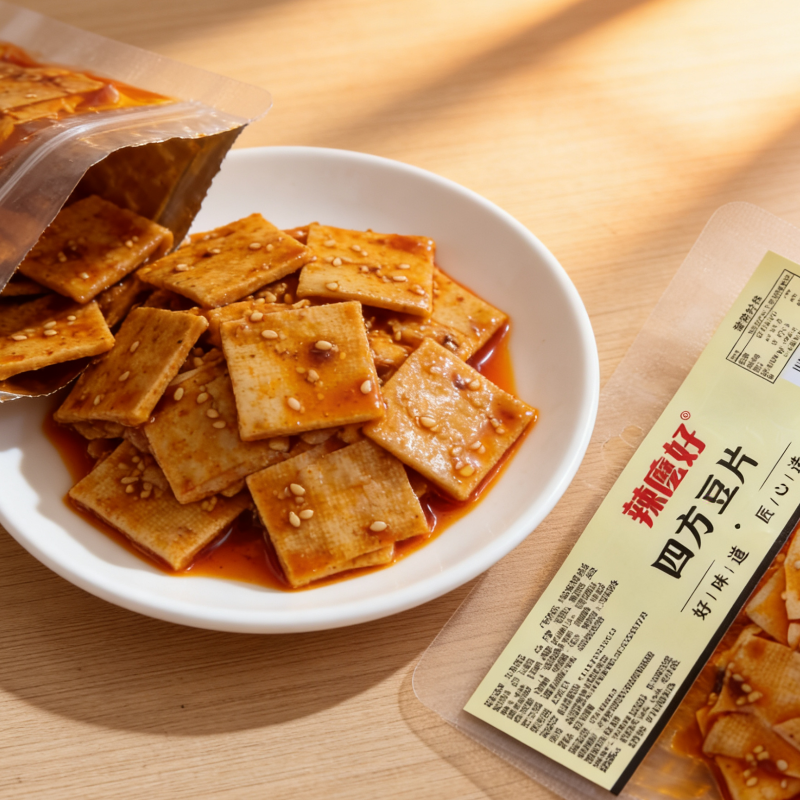 四方豆片100克平江酱干特产零食香干香辣腐竹豆腐干百叶休闲小吃
