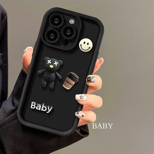 A97创意K11卡通天梯壳 A2手机壳Reno11 A54 A57 6可爱公仔A55 A1PRO baby熊公仔适用OPPO