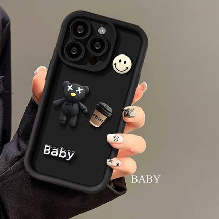 baby熊公仔适用OPPO A1PRO A2手机壳Reno11/10/9/8/7/6可爱公仔A55 A57 A54 A97创意K11卡通天梯壳