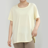 宽松跑步运动健身速干t恤罩衫 200斤大码 胖mm瑜伽服女上衣短袖