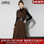 高级正式 海青蓝 大方高级裙 冬时尚 气质女装 套装 连衣裙女2025新款