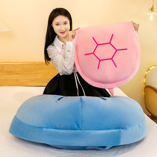 正版搞怪乌龟壳抱枕毛绒玩具可穿戴懒人沙发坐垫玩偶摆烂小王八