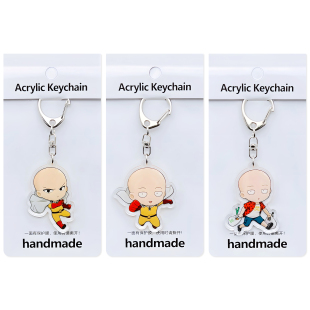 买2送1，琦玉杰诺斯龙卷可爱亚克力钥匙扣一拳超人周边挂件挂饰