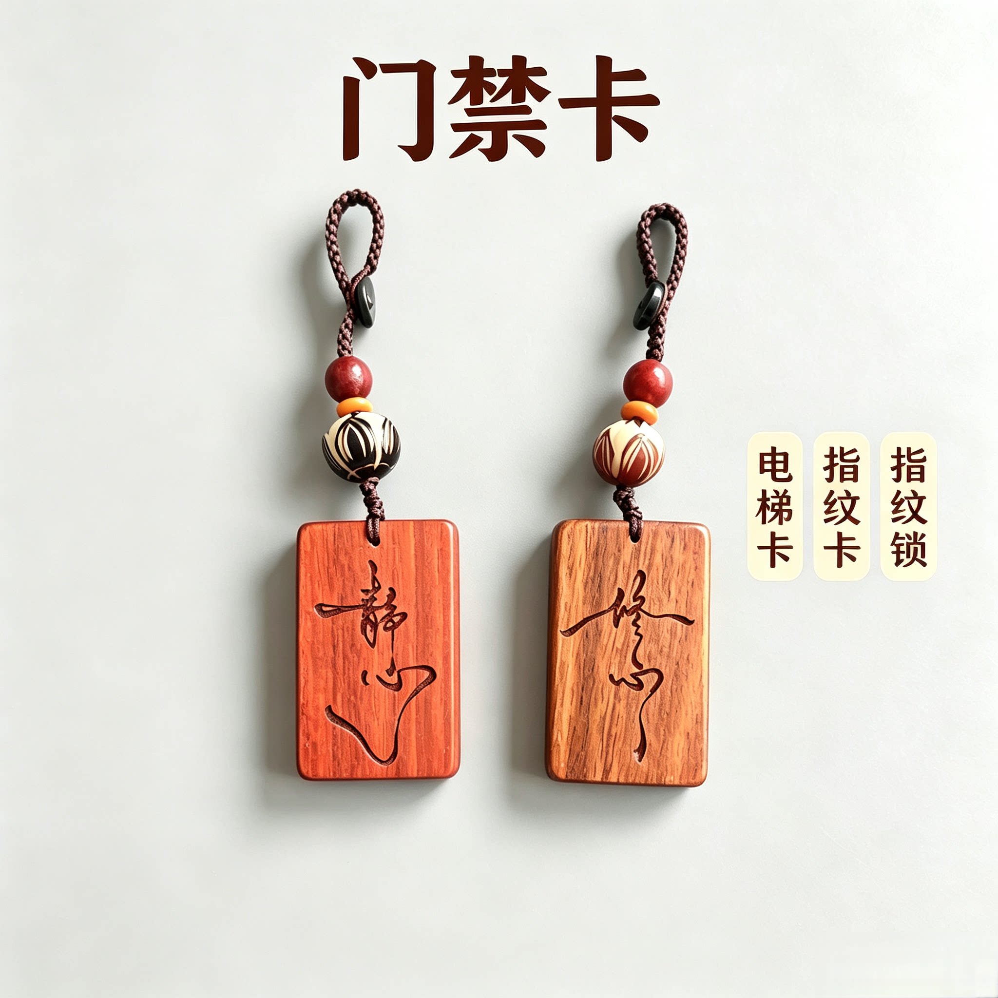 檀木文创创意ICID门禁卡电梯卡id复制卡二合一双频卡CUID加密卡图片