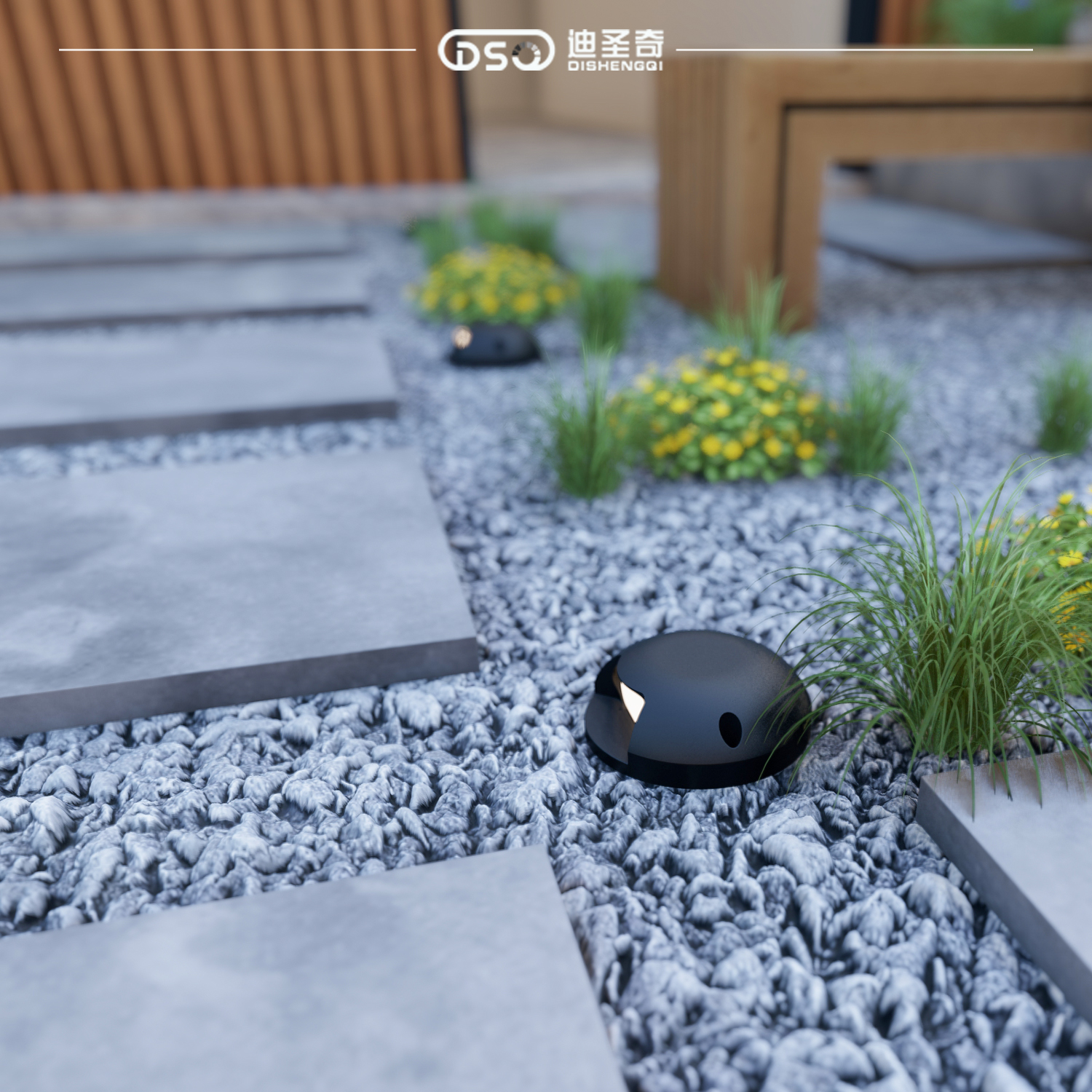 迪圣奇步道灯免开孔安装放心踩踏