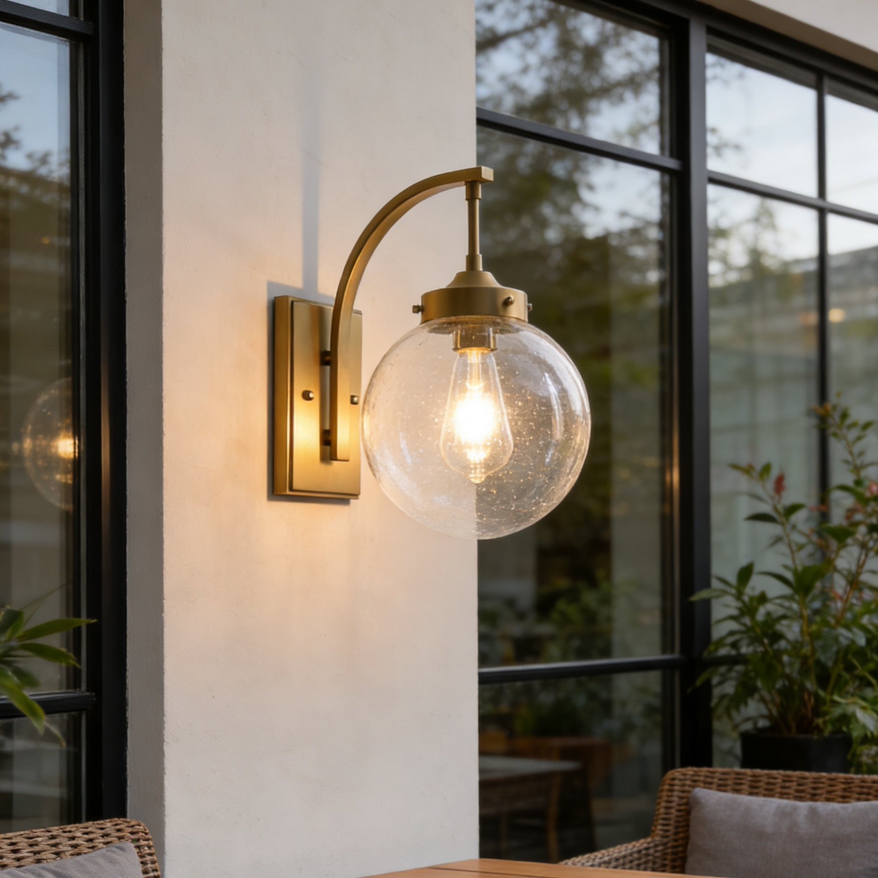 户外阳台壁灯不锈钢灯体玻璃灯罩室外防水别墅花园门口露台壁灯,家装灯饰光源,户外壁灯,淘宝优惠券,粉丝福利购,淘宝优惠卷