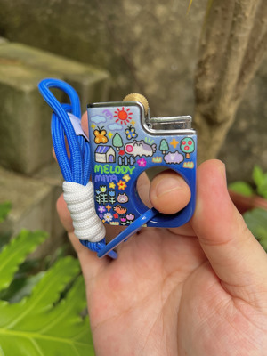 MELODY弥桠可爱火焰紫皮猫瑞克猫狗肯恩透明充气卡通打火机